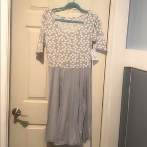 LuLaRoe grey polka dot Nicole M